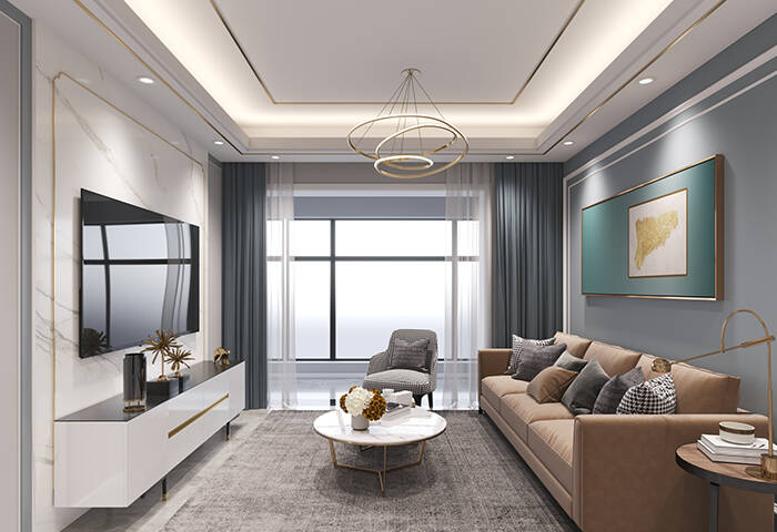 膠州機場公寓,輕奢風(fēng)格